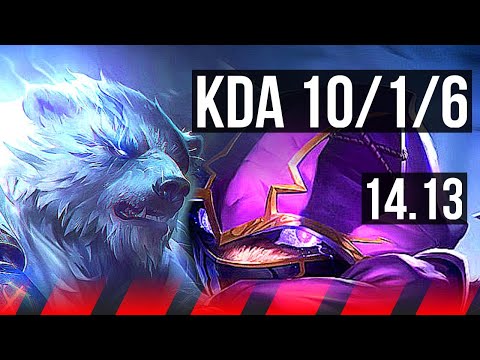 VOLIBEAR vs KENNEN (TOP) | 10/1/6, 5k comeback, Legendary, Rank 10 Voli | EUW Challenger | 14.13
