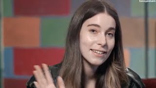 Danielle Haim trying to speak in interviews video