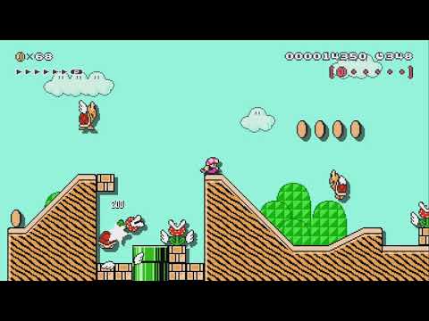 ᐸSky landᐳ 5-1 Winged piranhas by Arixorath - Super Mario Maker 2 - No Commentary 1bx