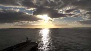 preview picture of video 'Brittany Ferries MV Pont Aven Departing Roscoff, Finistère, Brittany, France 28th October 2012'