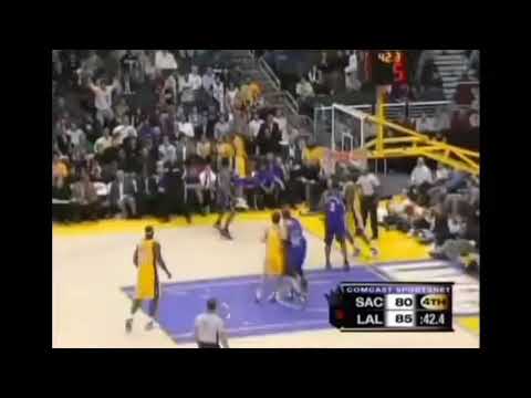 123 - March 22, 2006 - Kobe Clutch DAGGER Fallaway Jumper over Ron Artest vs Sacramento Kings