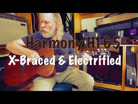 Harmony H165 1958-68 / Solid Mahogany / X-Braced and Electrified! image 23