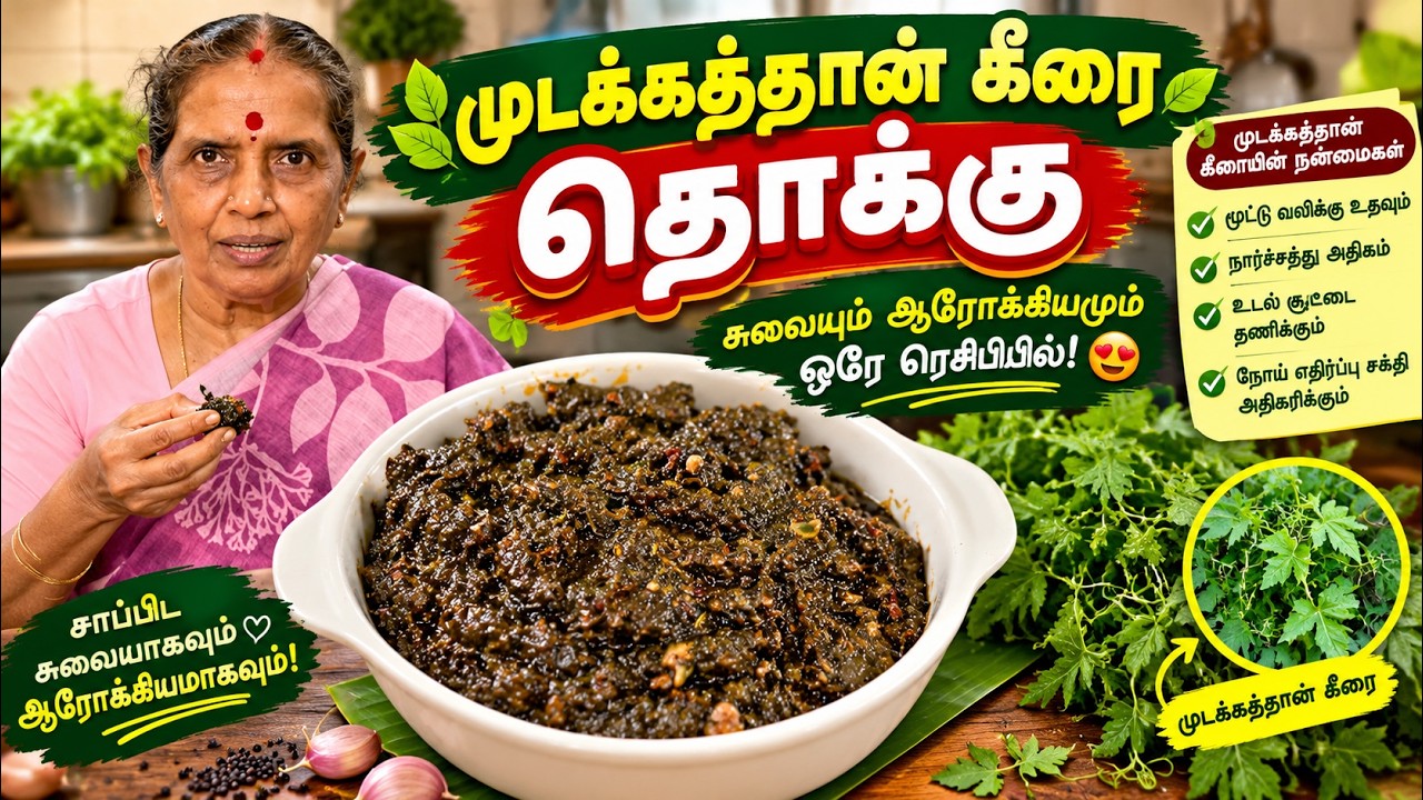 🌿முடக்கத்தான்கீரை தொக்குசுவையும்-ஆரோக்கியமும் ஒர?