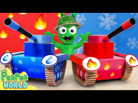 Water vs Fire Elements Tank Toy Battle - Funny Cartoon for kids #kids #funny #toys