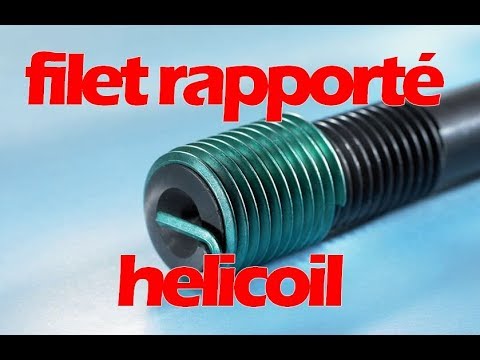 installation d'insert de type helicoil sur carter de boite