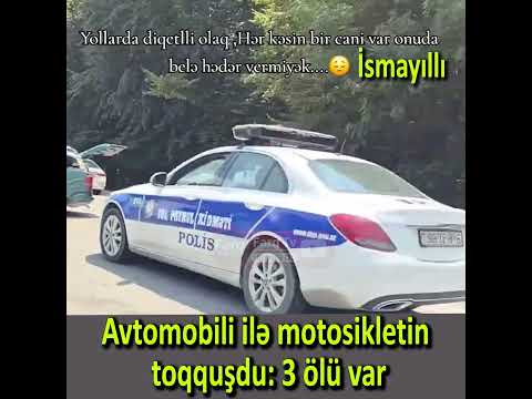 İsmayıllıda minik avtomobili ilə motosikletin toqquşdu  #ferqtv #news #xeber