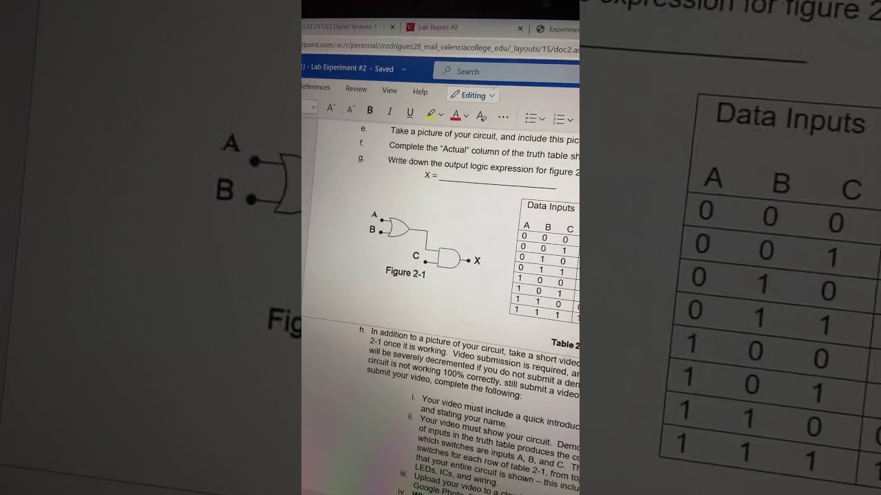 Digital systems 1 Lab 2 2-1