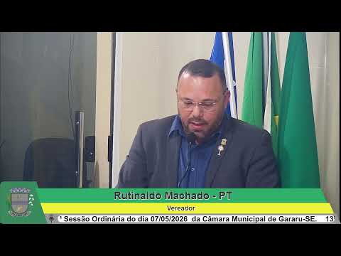 13ª SESSÃO ORDINÁRIA DA CAMARA MUNICIPAL DE GARARU-SE.