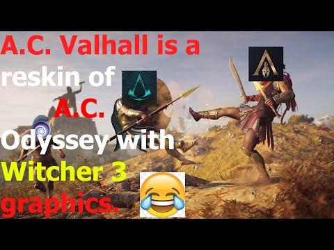 Assassins Creed Valhalla looks very similar to the Witcher 3 and plays exactly like Odyssey!!