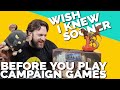 Things to Consider Before You Play A Campaign Board Game // I Wish I knew these sooner Game Brigade