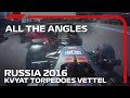 Kvyat Torpedoes Vettel - All The Angles: 2016 Russian Grand Prix