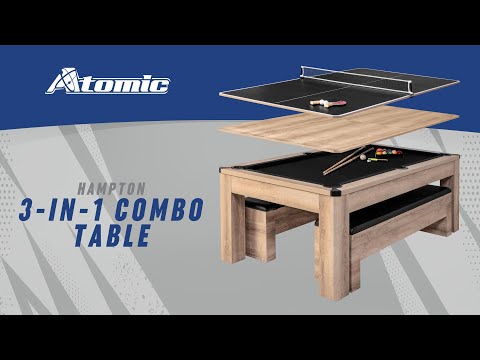 ATOMIC Tan Hampton 3-In-1 Combo Game Table