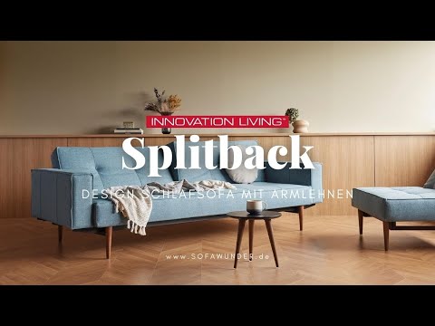 Innovation® SPLITBACK Schlafsofa mit Armlehnen | Skandinavisches Schlafsofa 2022 [Inspiration]