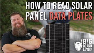 How to Understand Your Solar Panel Data Plate (Voltage, Amps, VOC, VMP