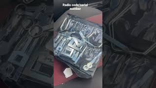 Ford Fiesta Radio code/serial number