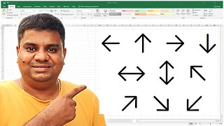 How to Insert Arrow Symbol in Excel - [ Microsoft ]