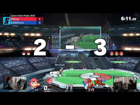 Smash at Park University Losers Semis - Olkios (Ness) vs. A51|Coco (Mario)