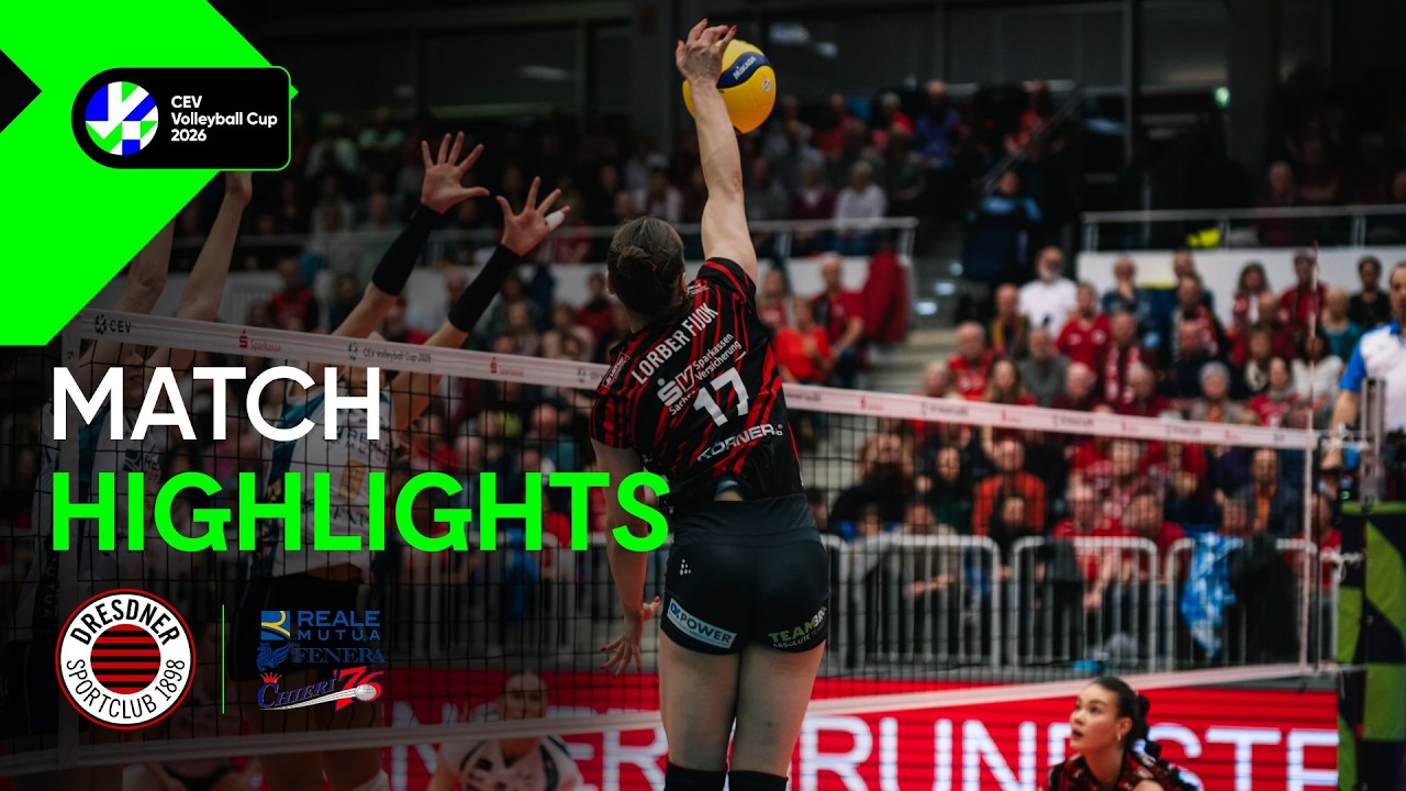 Highlights | DRESDNER SC vs  Reale Mutua Fenera CHIERI'76 | Women CEV volleyball Cup 2026