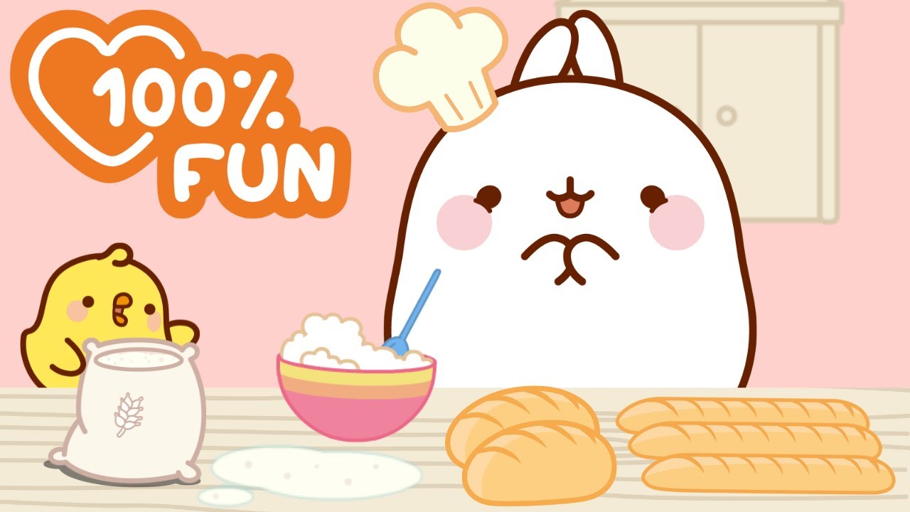 Molang Opens a Bakery! 🥐💛 Yummy Confort Food