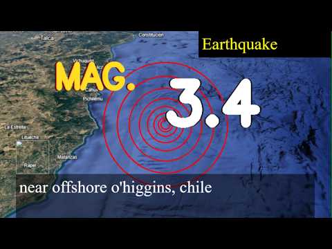 3.4 magnitude earthquake struck near offshore o'higgins, chile today on February 24, 2026 at 13:36 l