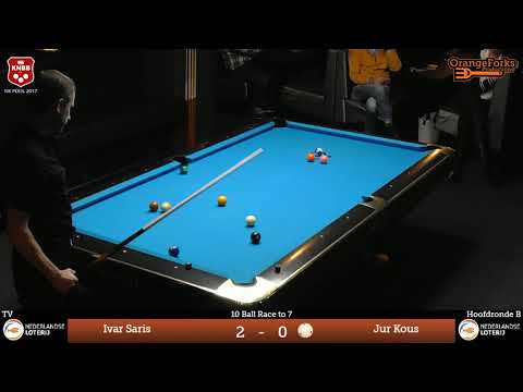 NK 10-ball 2017 | Ivar Saris v Jur Kous | Hoofdronde B