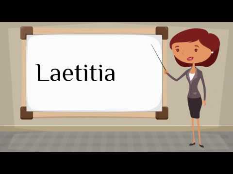 How do you say 'Laetitia' in Spanish?
