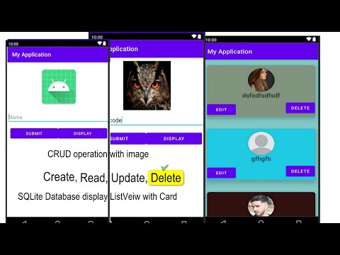 Android Studio CRUD operation | #4 | delete SQLite data into database with image