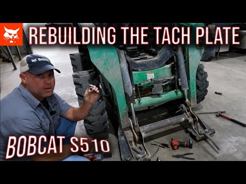 Bobcat S510 Bobtach Rebuild, How to install new Pins and Bushings