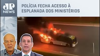 Manifestantes incendeiam ônibus e gritam “fora Bolsonaro”; Fernando Capez e Roberto Motta analisam