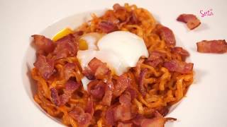 SistaCafe Channel : มาม่าไก่เผ็ดคาโบนาร่า