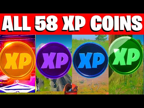 All 58 XP COINS LOCATIONS IN FORTNITE SEASON 4 Chapter 2 (WEEK 1-6)