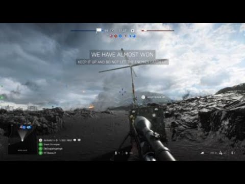 Battlefield 5 long range sniper headshot Iwo jima 1020m