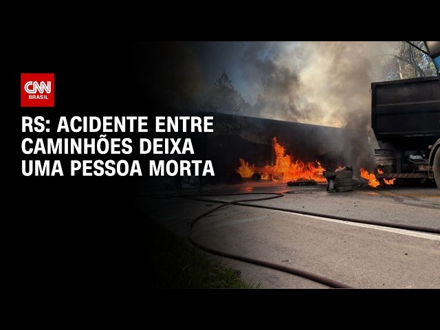 Colisão entre caminhões deixa morto e interdita BR-392 no RS | CNN NOVO DIA