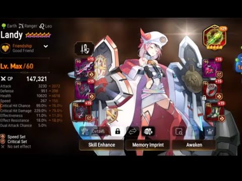 [Epic Seven] 267 SpD Landy Joins my RTA team. Master to Challenger push.