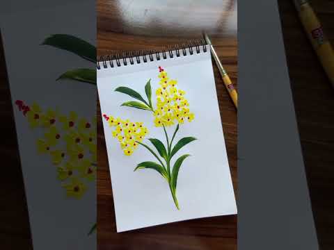 flowers painting #onestrokepainting #flowerpainting