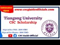 Tiangong  University CSC Scholarship 2022-2023 ||  CSC Guide Official