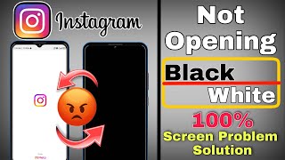 How To Solve Instagram Black Screen Problem | Instagram Not Opening Black Screen