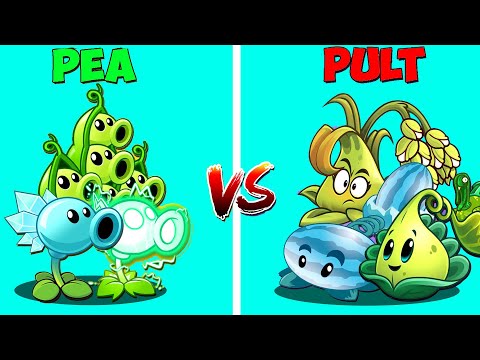 Team PEA vs PULT Plants - Which Team Plant 's best? - PvZ 2 Team Plant Vs Team Plant