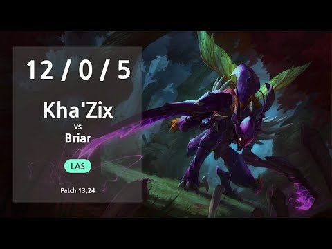 Kha'Zix Jungle vs Briar - LAS Master Patch 13.24