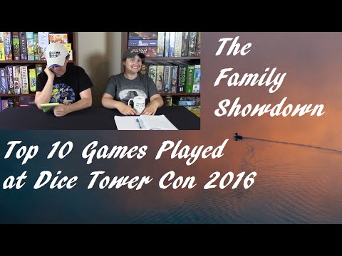 Top 10 Games Played at Dice Tower Con 2016