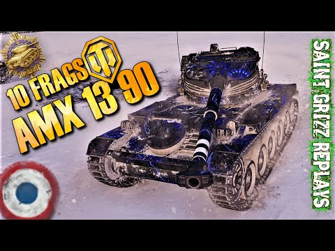 WoT AMX 13 90 Gameplay ♦ Pool's 10 Frags ♦ Light Tank Review