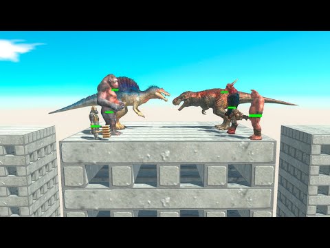 3 vs 3 Tournament on Wobbly Building - Animal Revolt Battle Simulator