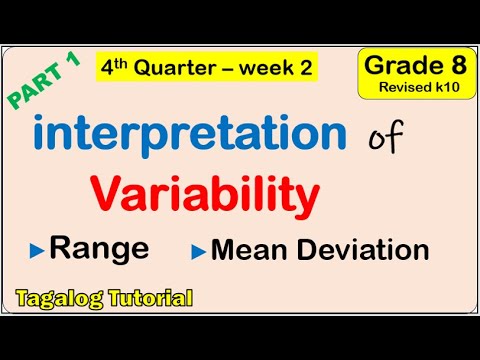 Interpretation and conclusion of the measure of variability Math 8 matatag Fourth quarter week 2