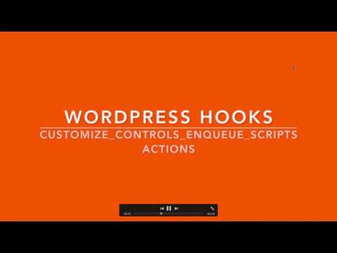 WordPress Hooks Actions customize controls enqueue scripts Part 13 Example