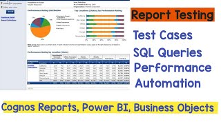 Cognos, Power BI, Business Object Report Testing in ETL testing #etltesting