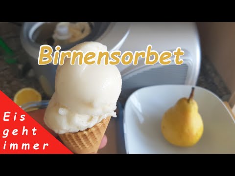Birnensorbet mit frischen Birnen selber machen - Traumhaft lecker