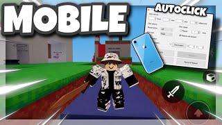 HOW TO *AUTOCLICK* ON MOBILE IN ROBLOX BEDWARS🤩⚔️