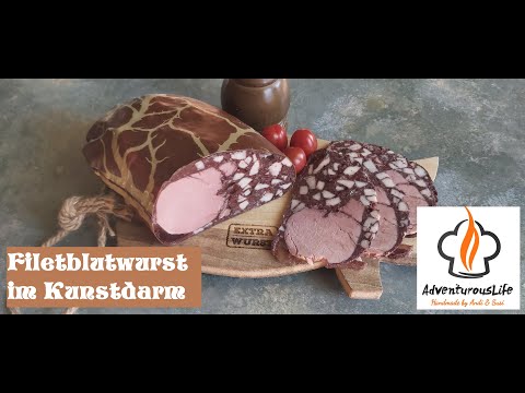 Filetblutwurst im Kunstdarm selber machen #123 Wurst selber machen