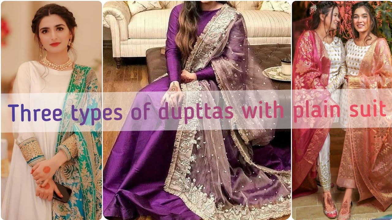 Watch video Plain Suit With Heavy Duppta|Plain Dress Design With Embroidery Dupatta |Styling With Us Now Plain Suit With Heavy Duppta|Plain Dress Design With Embroidery Dupatta |Styling With Us