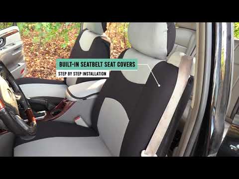 How to Install Car Seat Covers for Front Seats with Built-In Seatbelts | FH Group® FB351
